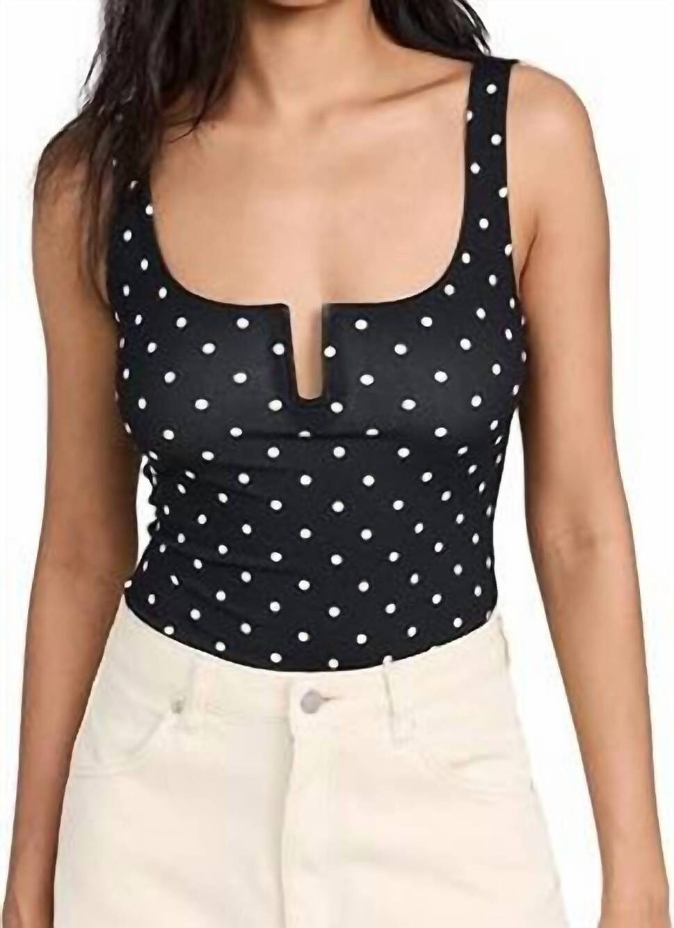 NEW FREE PEOPLE romance in rome thong bodysuit in black
